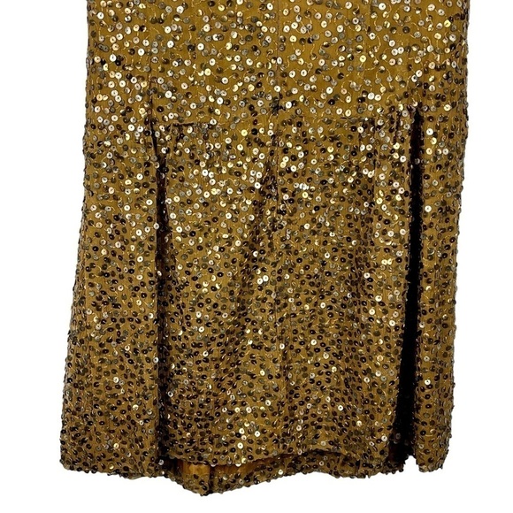 NANETTE LEPORE SEQUIN SILK DROP WAIST GATHERED PLEAT COCKTAIL DRESS - Picture 10 of 17
